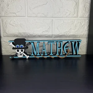 Letrero personalizado de ONE PIECE (SABO)