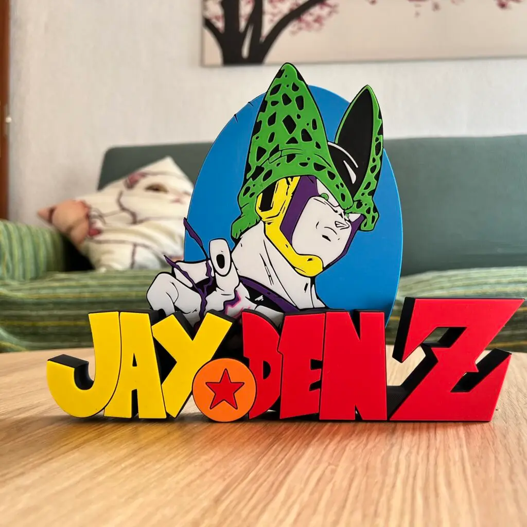 Letrero personalizado de Dragon Ball Z (Cell)