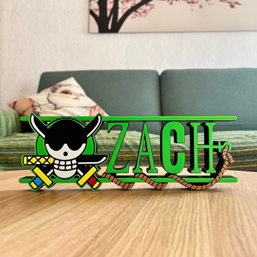 Letrero personalizado de ONE PIECE (Zorro)