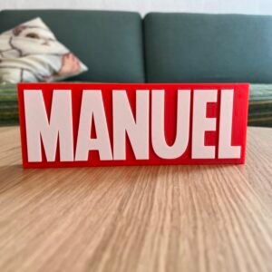 Letrero Marvel personalizado